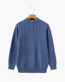 Polo 100% Cachemira con Media Cremallera