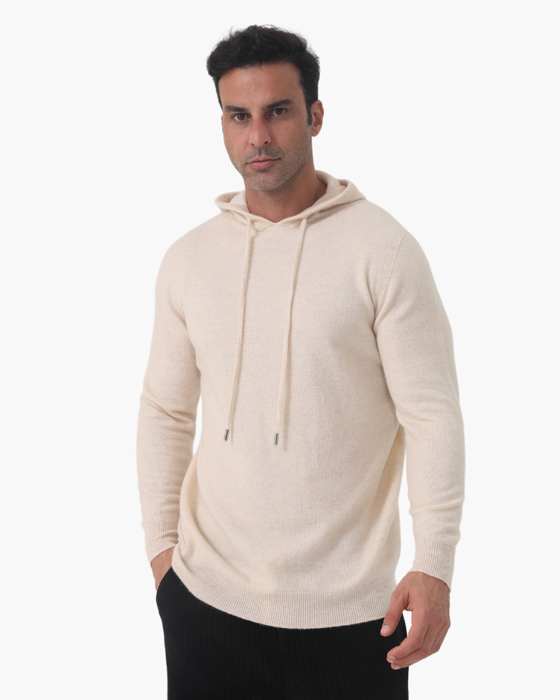 Sudadera con capucha 100% cachemira