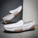 Zapatos mocasines de piel auténtica